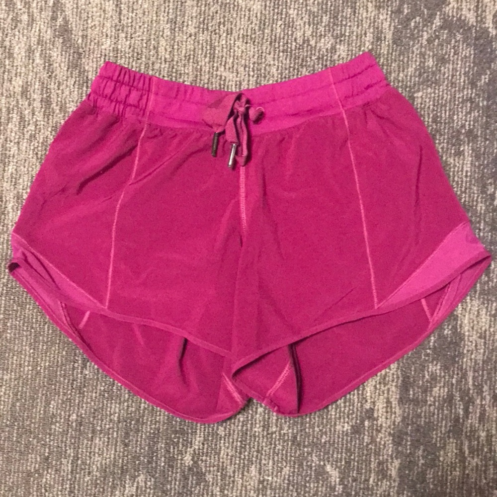 Size 4 Lululemon magenta shorts